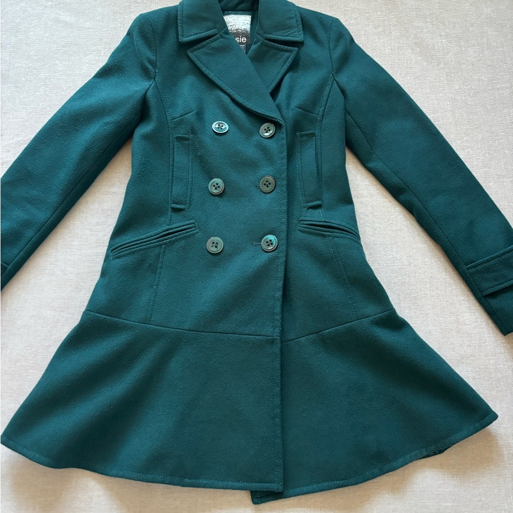 Kensie coquette ruffle peacoat XS - Picture 3 of 9